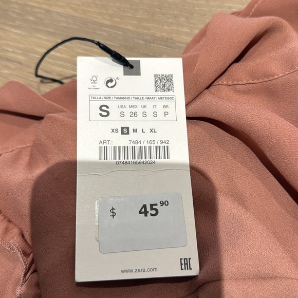 ZARA women flower blouse size S BNWT - Picture 4 of 5